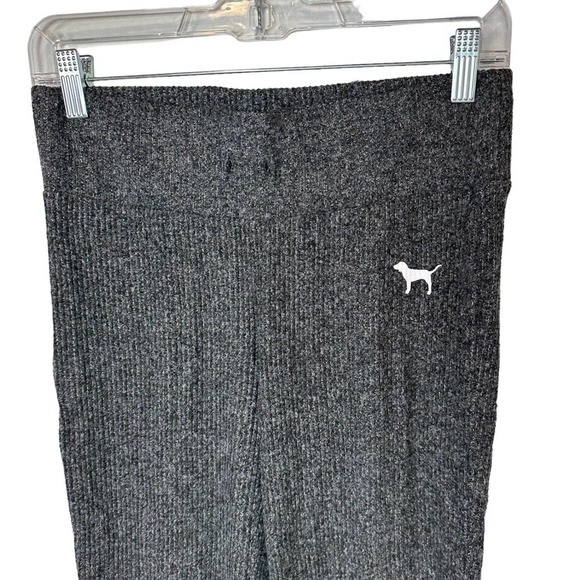 Pink Victorias Secret Pants Womens Lounge Stretch Soft Elastic Waist Gray Small - Picture 2 of 10